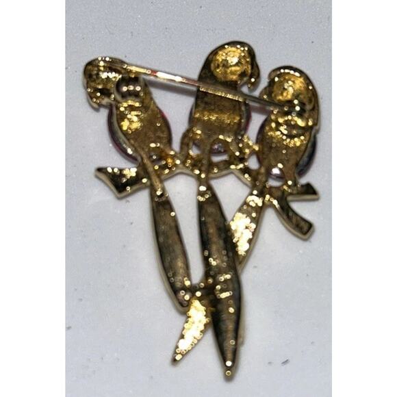 Vtg. 3 Red Jelly Belly Bird Brooch - Picture 5 of 7